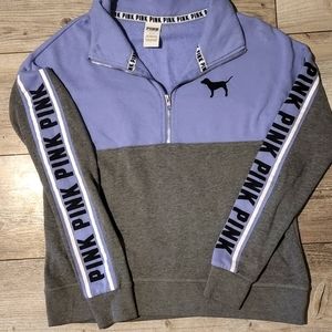 Victoria's Secret PINK Lavender Purple Quarter Zip Sz Small